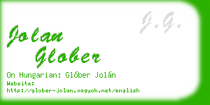 jolan glober business card